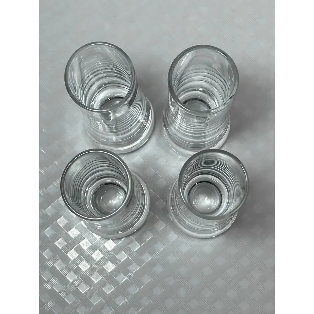 CHEERS MILER ROGASKA CRYSTAL SHOT GLASSES‎ SET OF FOUR